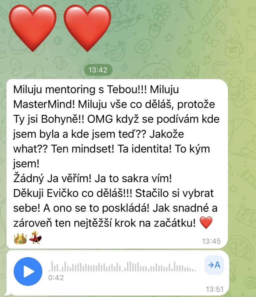 Zpráva od klientky: Žádný já věřím! Já to sakra vím!
